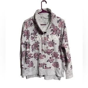 Calvin Klein Women’s Small Floral Cowl Neck Sweatshirt
